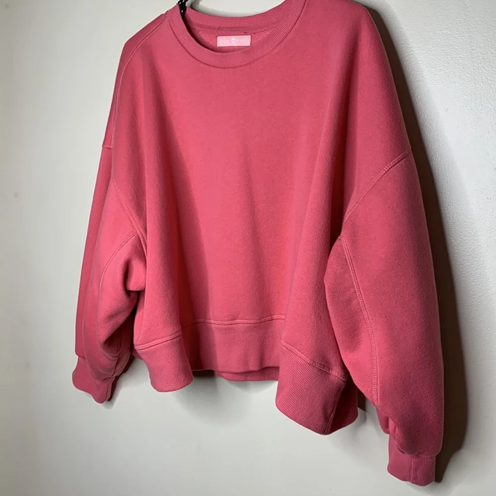 Skull House | Pretty Pink Oversized Sweatshirt ALTERNATIVE BARBIE CORE OS Crop - Picture 10 of 10